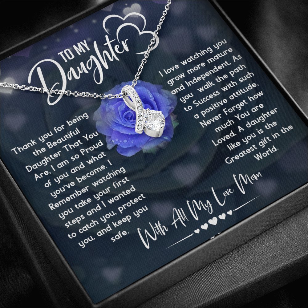(To My Daughter) -With All My Love Mom- Alluring Beauty Necklace