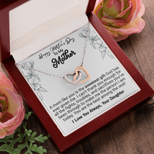 Load image into Gallery viewer, Happy Mother&#39;s day to My Mother I Love You Always -Interlocking heart Necklace
