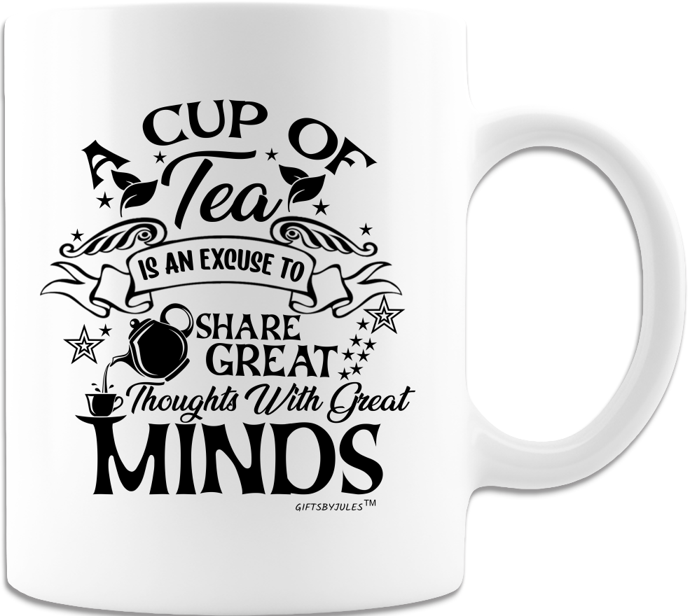 A Cup Of Tea With Friends -Tea Cups - Coffee Mug - White