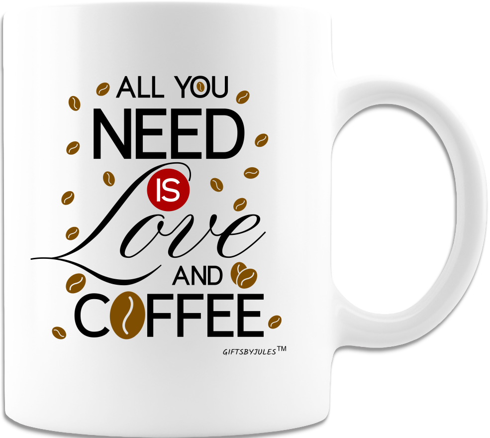 All I need Is Love And Coffee- Cups - White Coffee Mug