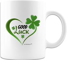Load image into Gallery viewer, Four leaf Clover-Good Luck  Mug - White Coffee Mugs-Cups - Gifts for All Occasion

