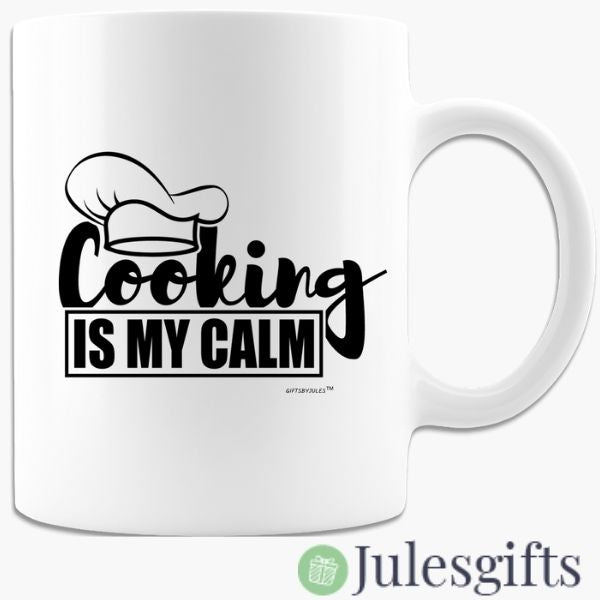 Cooking Is My Calm  Coffee Mug Novelty Gift For Any Occasion