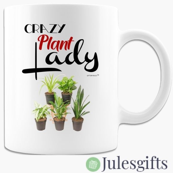 Crazy Plant Lady Coffee Mug White  Novelty Gift For Any Occasion