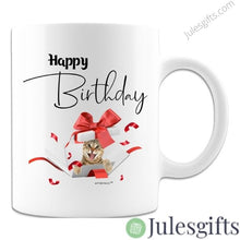 Load image into Gallery viewer, Happy Birthday -Cat In A Box - Coffee Mug- Novelty Gift -For Any Occasion .

