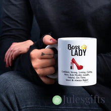 Load image into Gallery viewer, Boss Lady -Ideal Coffee Mug- Novelty Gift- For Any Occasion .
