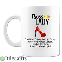 Load image into Gallery viewer, Boss Lady -Ideal Coffee Mug- Novelty Gift- For Any Occasion .
