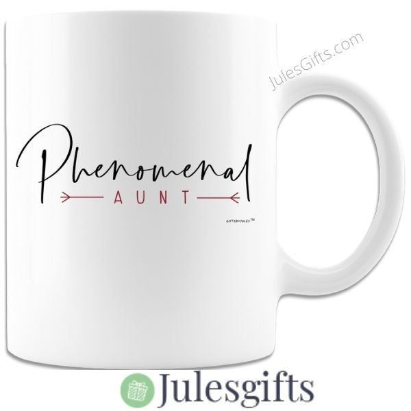 Phenomenal Aunt White Coffee Mug Novelty Gift For Any Occasion