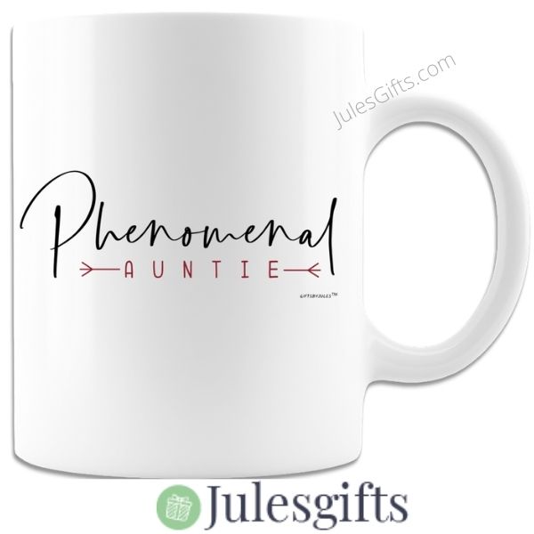 Phenomenal Auntie White Coffee Mug  Novelty Gift For Any Occasion