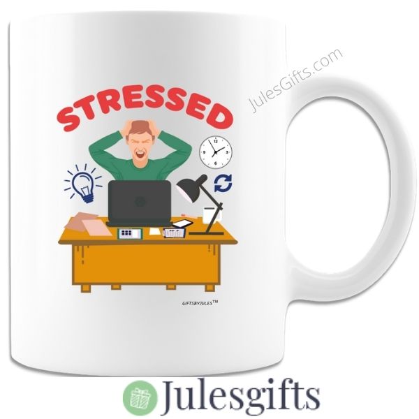 STRESSED Coffee Mug  Novelty Gift For Any Occasion