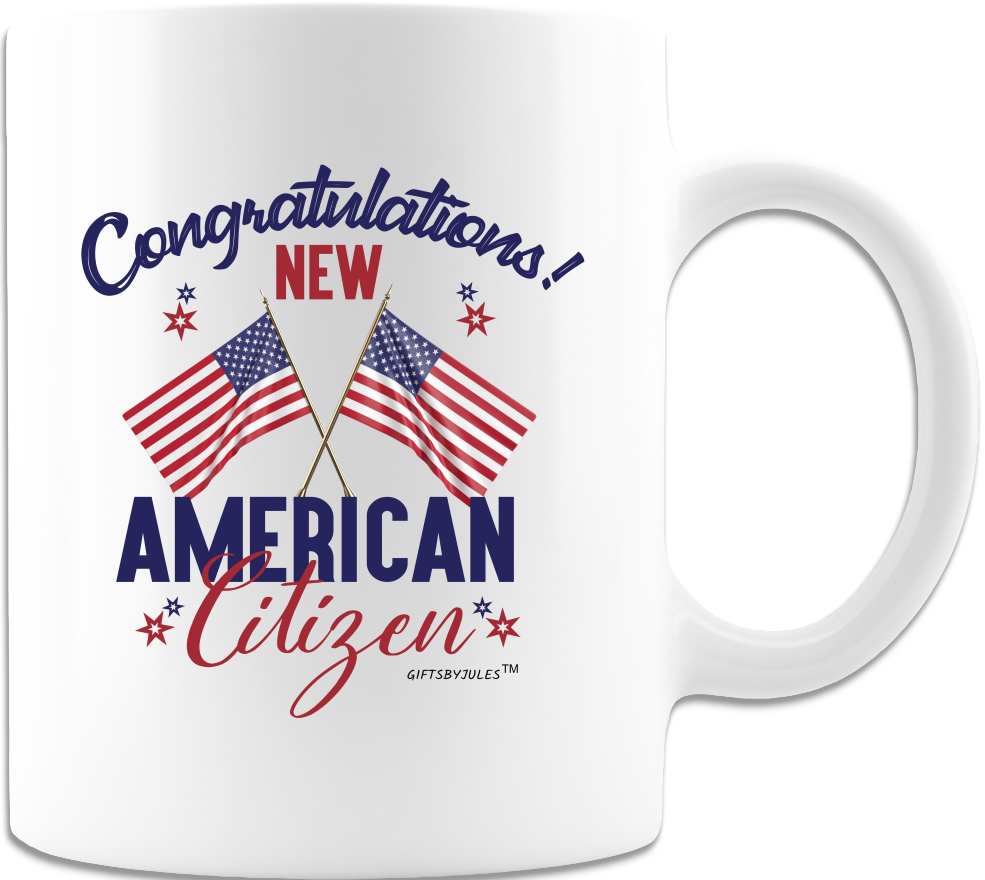 Congratulations To New American Citizen-Coffee Mug - White