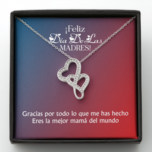 Load image into Gallery viewer, Feliz Dia De Las Madres (Double Heart Necklaces)
