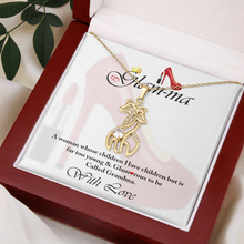 Load image into Gallery viewer, Glam-ma-Graceful Love Giraffe Necklace- Necklace -Glam-ma -Grandma -Grandmother -Nana-With Love  To a woman who is too Young and Glamorous to be Called Grandma
