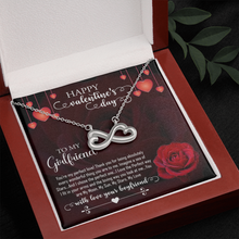 Load image into Gallery viewer, Happy Valentine&#39;s Day -To My Girlfriend -With love -Heart Shaped Infinity Symbol Necklace
