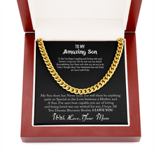 Load image into Gallery viewer, To My Son-With Love Mom- Cuban Link Chain Necklace
