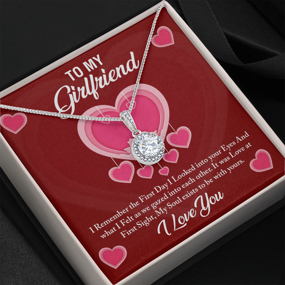 To MY Girlfriend -I Love you At First Sight -With Love -Eternal Hope Necklace