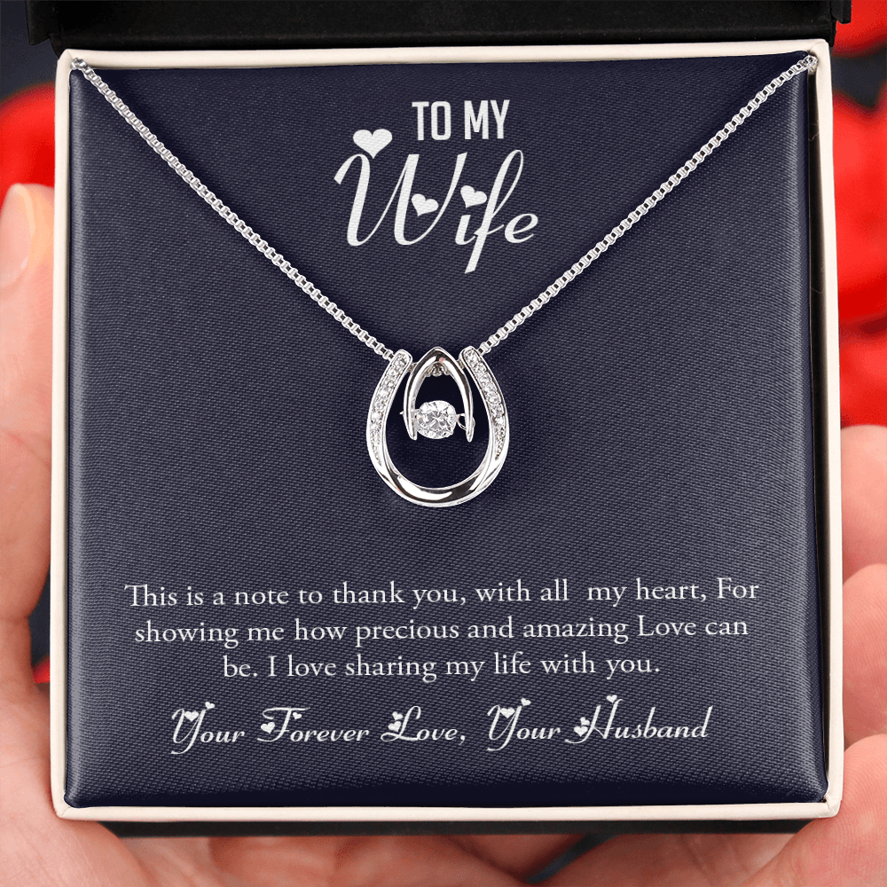 To My Wife-Your Forever Love -Your Husband- Lucky In Love Necklace