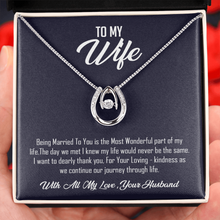 Load image into Gallery viewer, To My Wife -With All My Love -Your Husband -Lucky In Love Necklace
