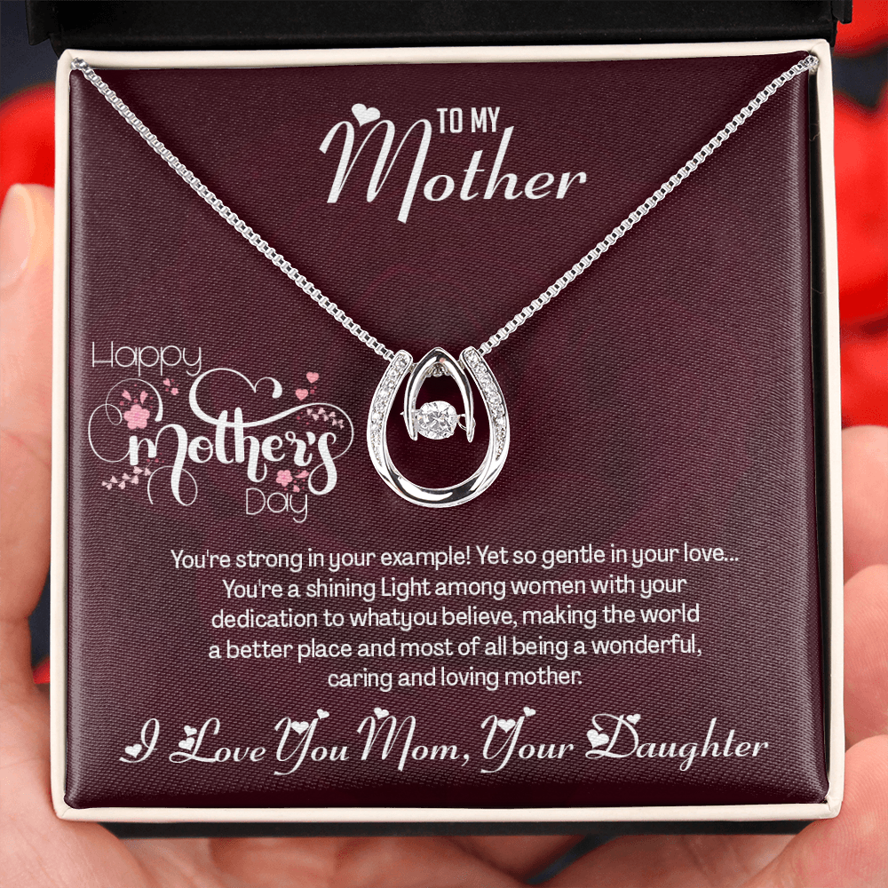 Happy Mother's day Lucky Pendant Necklace -With Love Your Daughter