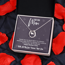 Load image into Gallery viewer, Mother&#39;s day Lucky Charm Necklace for My Mom on Mother&#39;s day  -From Your Son With Love
