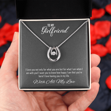 Load image into Gallery viewer, To My Girlfriend-With Love Your Boyfriend- Lucky In Love Necklace

