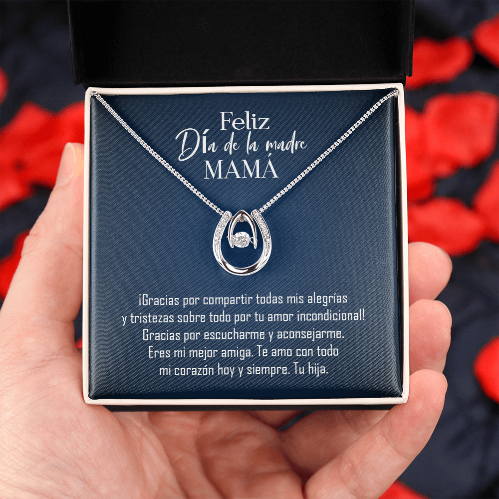 Feliz Dia De la Madre Mama -Luck Charm Necklace