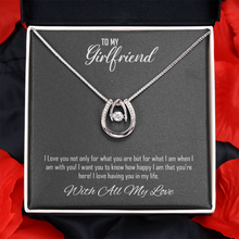 Load image into Gallery viewer, To My Girlfriend-With Love Your Boyfriend- Lucky In Love Necklace
