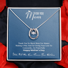 Load image into Gallery viewer, To Our Mom on Mother&#39;s day -From Your Children Lucky Charm Pendant Necklace -Happy Mother&#39;s day Mom
