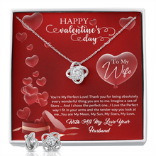 Load image into Gallery viewer, Happy Valentines Day-To MY Wife -The Love Knot Earring and Necklace Set

