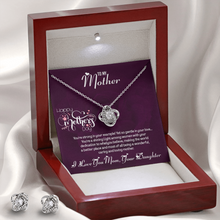 Load image into Gallery viewer, Happy Mother&#39;s day Mom -Love Knot Earrings and Necklace Set -With Love Your Daughter
