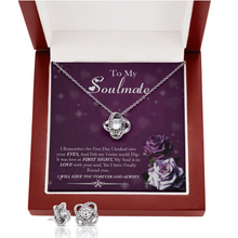 Load image into Gallery viewer, To My Soulmate -I will Love You Forever And Always-Love Knot Earring and Necklace Set
