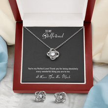 Load image into Gallery viewer, To My Girlfriend-I Love You So Much- Love Knot Earring And Necklace Set
