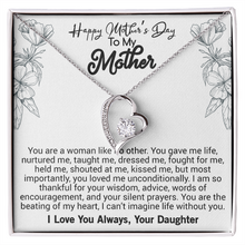Load image into Gallery viewer, Happy Mother&#39;s day Mom-Forever Love Necklace -I Love you always -Your daughter

