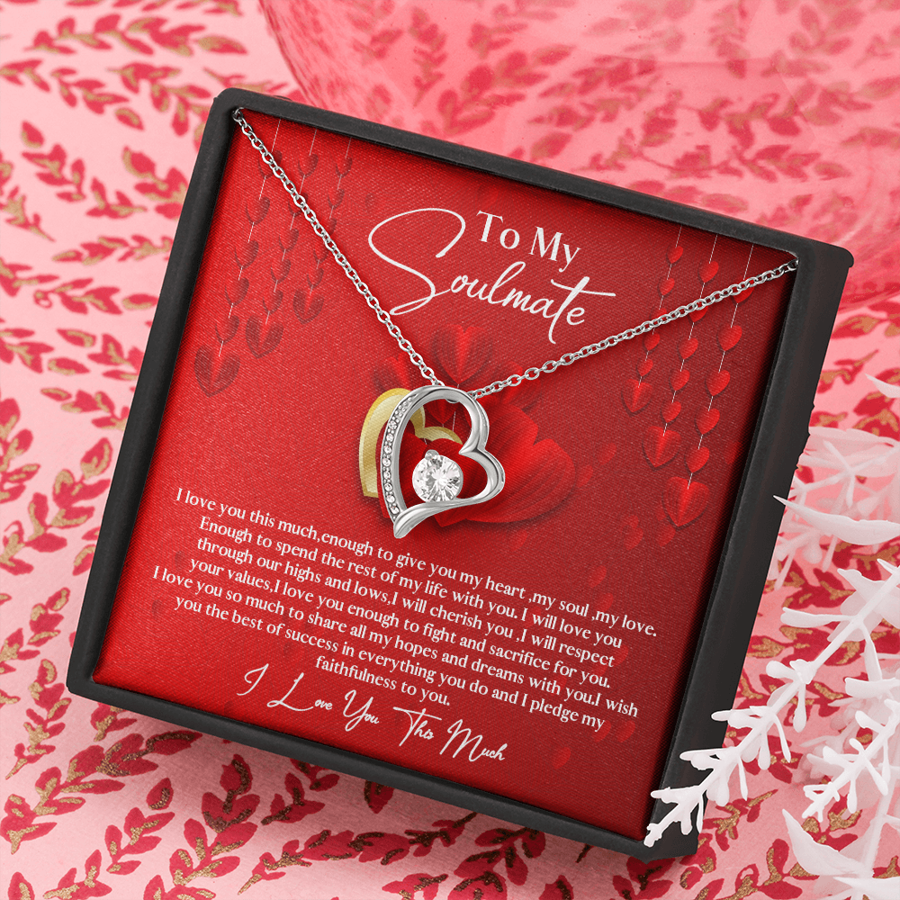 To My Soulmate- I Love You This Much - Forever Love Necklace