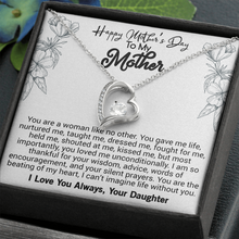 Load image into Gallery viewer, Happy Mother&#39;s day Mom-Forever Love Necklace -I Love you always -Your daughter
