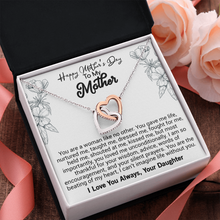 Load image into Gallery viewer, Interlocking Heart Necklace for My Mother -On Mother day -I Love you mom -Happy Mothers day
