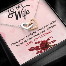 Load image into Gallery viewer, To My Wife- My Forever Love - Two hearts Interlocking Necklace
