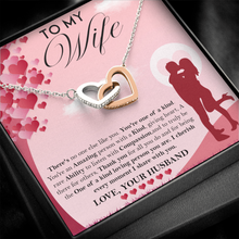 Load image into Gallery viewer, To My Wife- One Of A Kind -I Will Always Love You -Two Hearts Never-Ending Love Necklace
