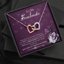 Load image into Gallery viewer, To My Soulmate-I Will Love You Forever -Two Hearts Interlocking Necklace
