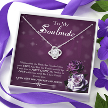 Load image into Gallery viewer, To My Soulmate- I will Love You Forever And Always-Love Knot Necklace
