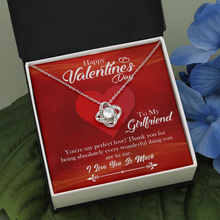 Load image into Gallery viewer, Happy Valentines Day - To My Girlfriend -I Love You so Much -Love Knot Necklace
