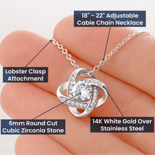Load image into Gallery viewer, To My Daughter -With All My Love Mom- Love Knot Necklace
