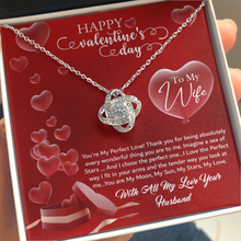 Load image into Gallery viewer, Happy Valentines Day -To My Wife-Love Knot Necklace
