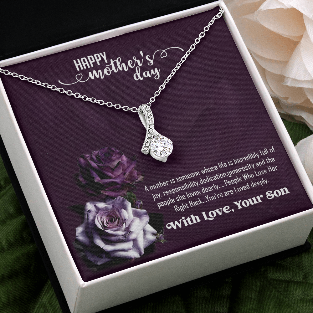 Alluring Beauty Necklace- For My Mother- Mother's day- With Love -Your son