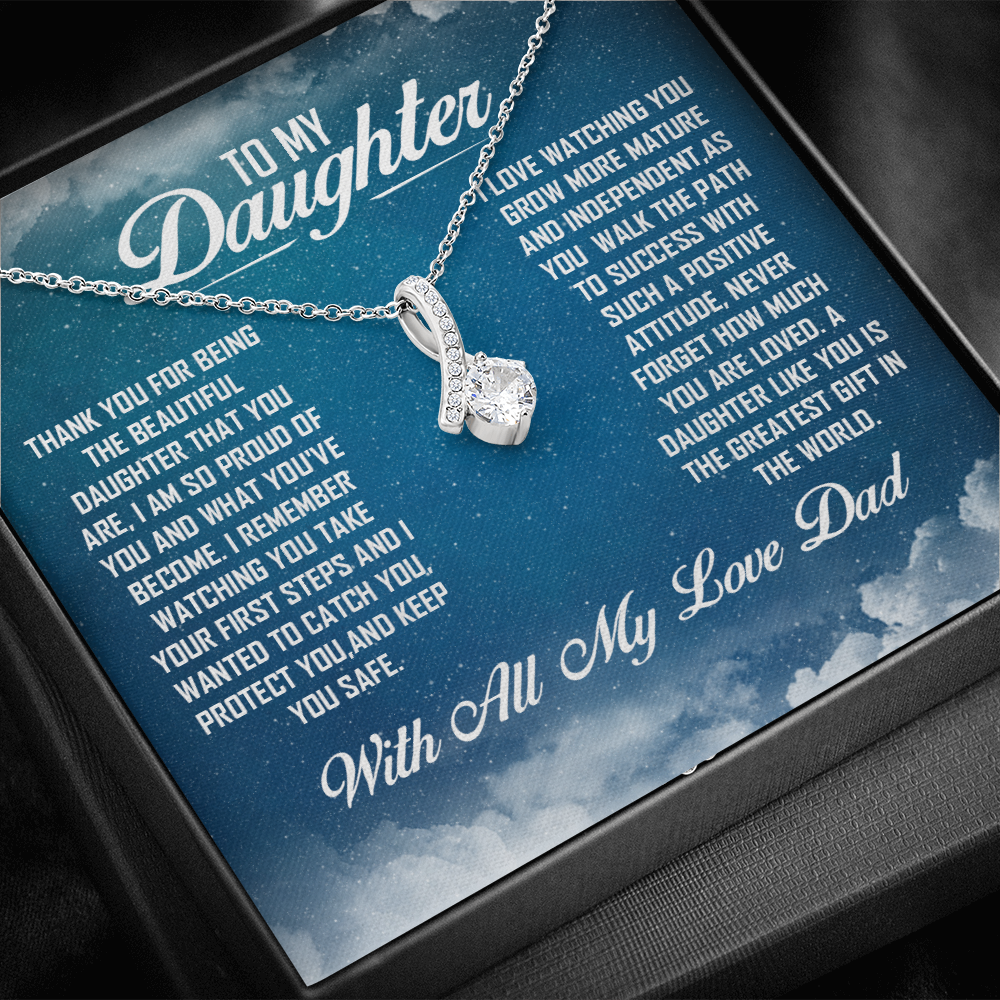 To My Daughter -With All MY Love Dad- Alluring Necklace