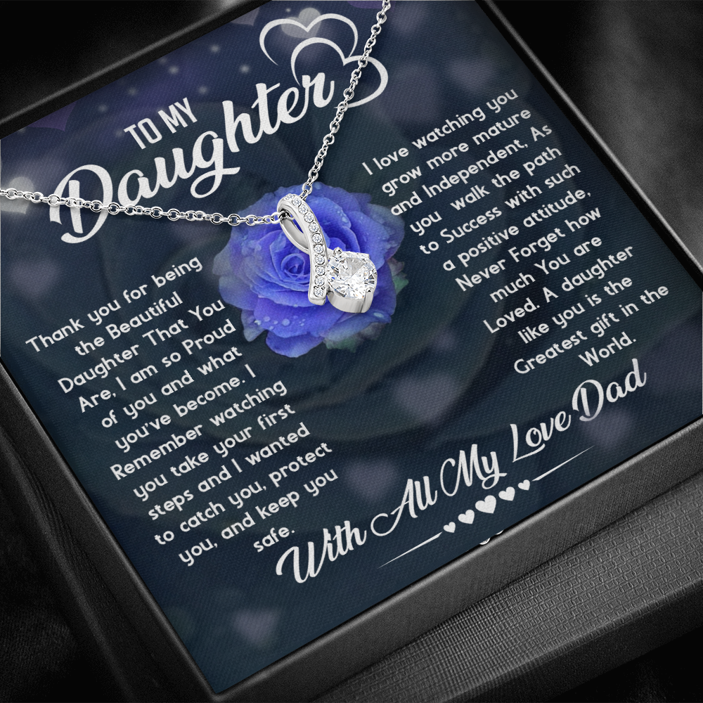 (To My Daughter) -With All My Love Dad -Alluring Necklace