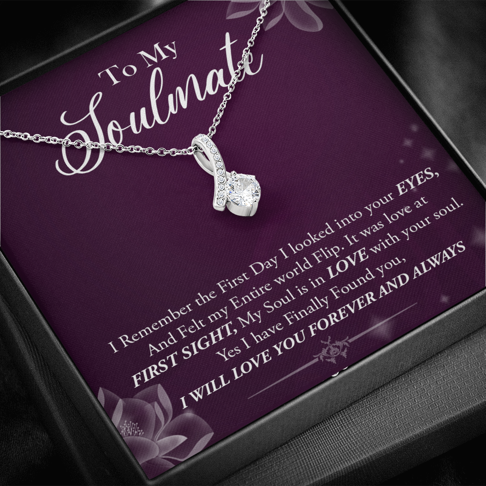 To My Soulmate -My Wife - My Best Friend -My Partner- With Love- Alluring Necklace