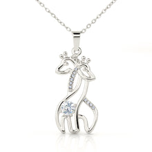Load image into Gallery viewer, Glam-ma-Graceful Love Giraffe Necklace- Necklace -Glam-ma -Grandma -Grandmother -Nana-With Love  To a woman who is too Young and Glamorous to be Called Grandma
