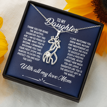 Load image into Gallery viewer, To My Daughter-I Will Love You Forever-Graceful Love Giraffe Necklace
