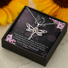 Load image into Gallery viewer, To My Wife- I Love You Forever And Always -Dragonfly Necklace
