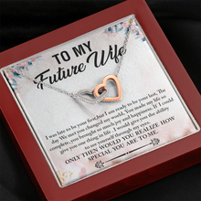 Load image into Gallery viewer, To My Future Wife - I will Love you Forever -Cubic Zirconia Stones Interlocked Necklace
